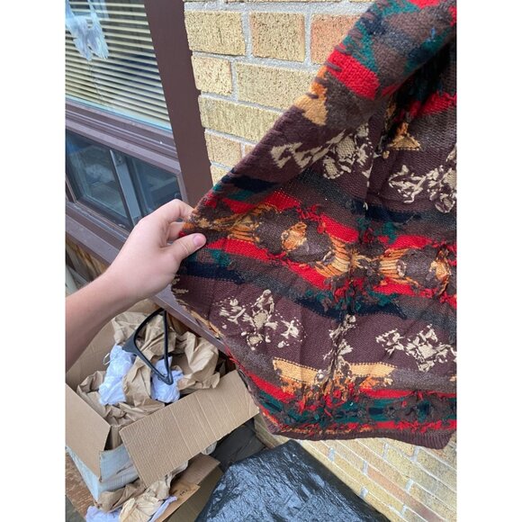 Ralph Lauren Brown Southwestern Sweater Cardigan Native Coat Aztec Camping Ranch - Picture 7 of 9